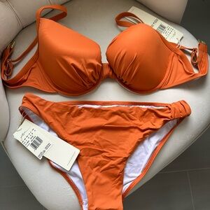 Gottex Orange Bikini Set with Adjustable Straps and Underwire Support